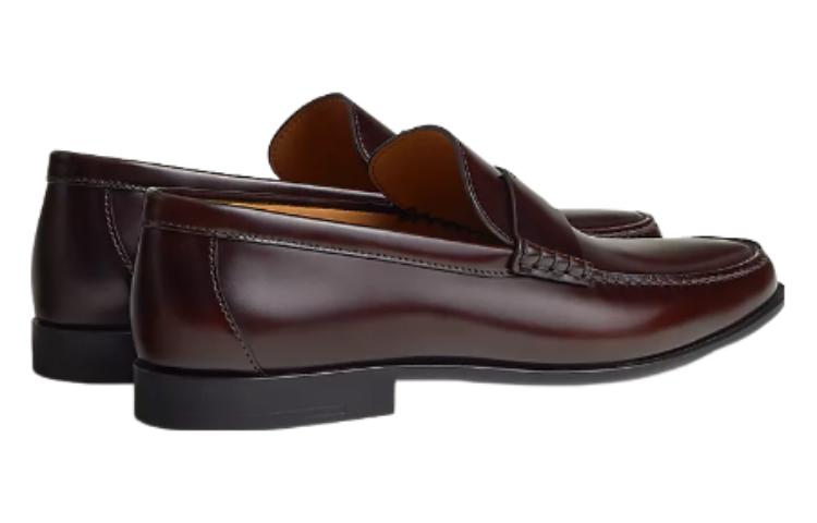 Shop HERMES Mocasines 'Rojo Marrón' H222994Z-AZ6