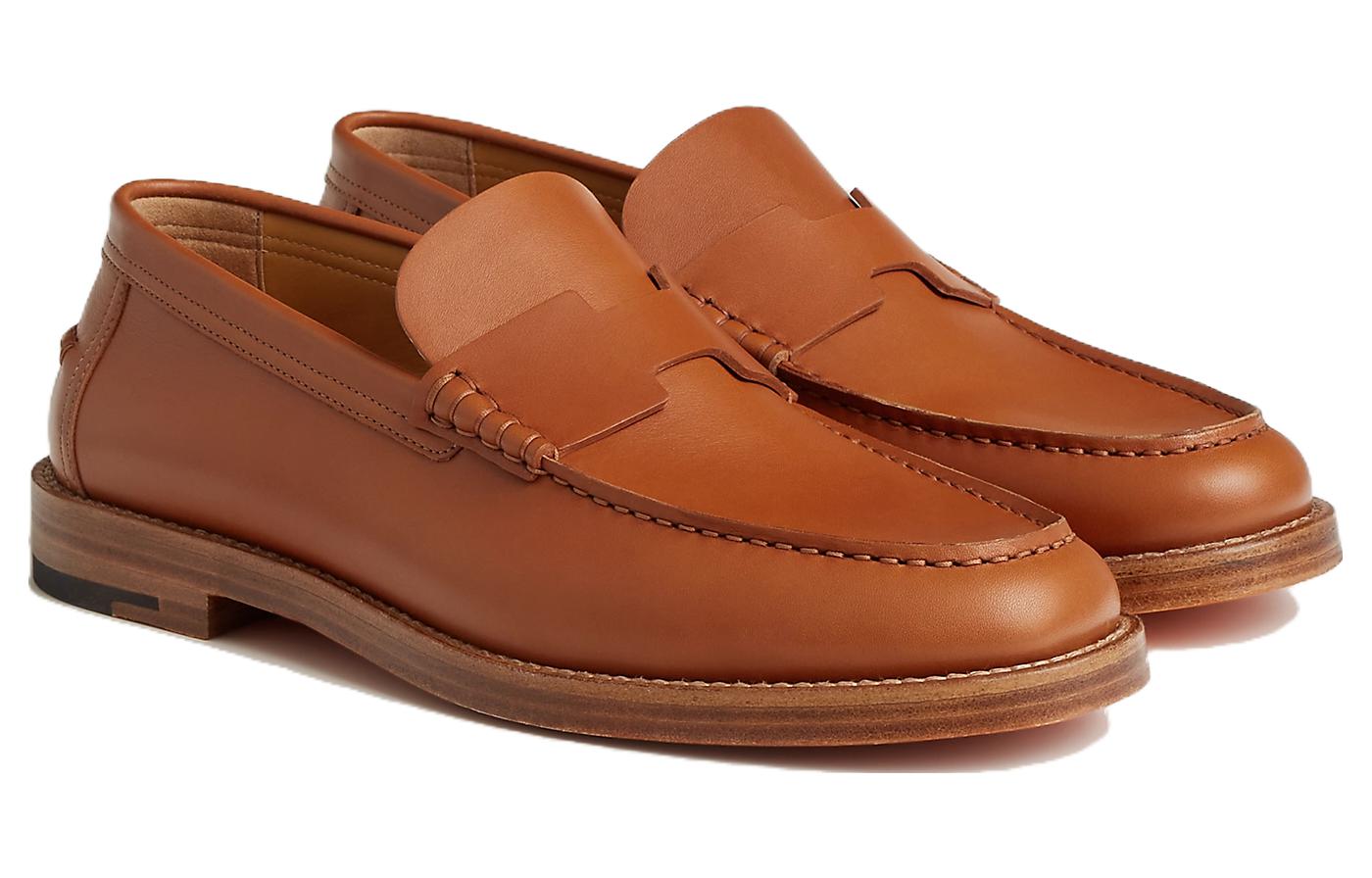 Lookbook HERMES愛馬仕 百搭時尚 樂福鞋 男款 棕色