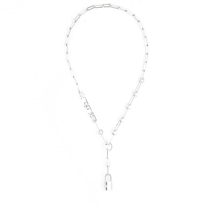 HERMES Lock Design 925 Silver Necklace Unisex Couple Style - Silver. H123212Bv0044 Lookbook HERMES Lock Design 925 Silver Necklace Unisex Couple Style - Silver. H123212Bv0044