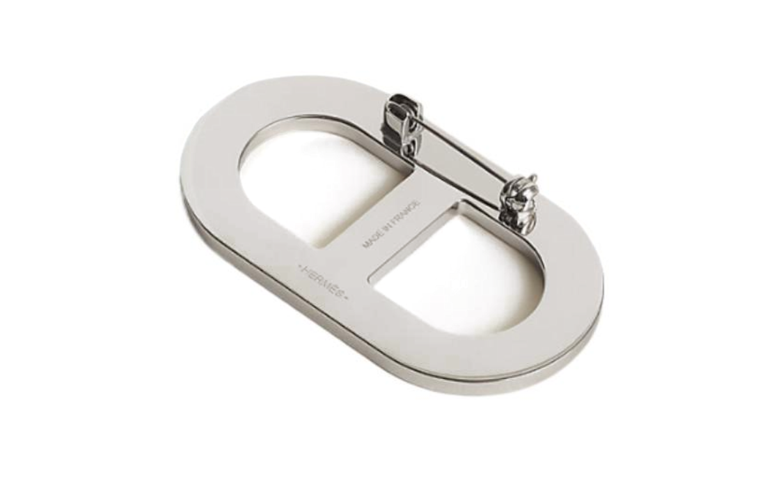 HERMES Logo Black Calfskin Brooch Unisex Couple Design. H500262FK 圖 3