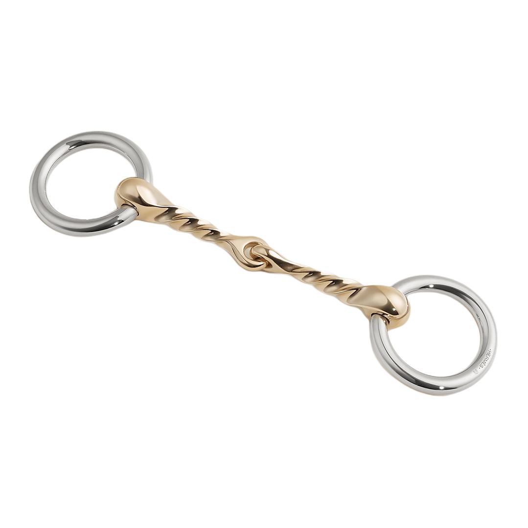 HERMES Logo Brass Yellow Accessory Unisex Couples Edition. H603704S 圖 2