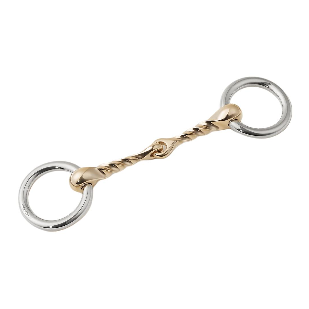 HERMES Logo Brass Yellow Accessory Unisex Couples Edition. H603704S 圖 3