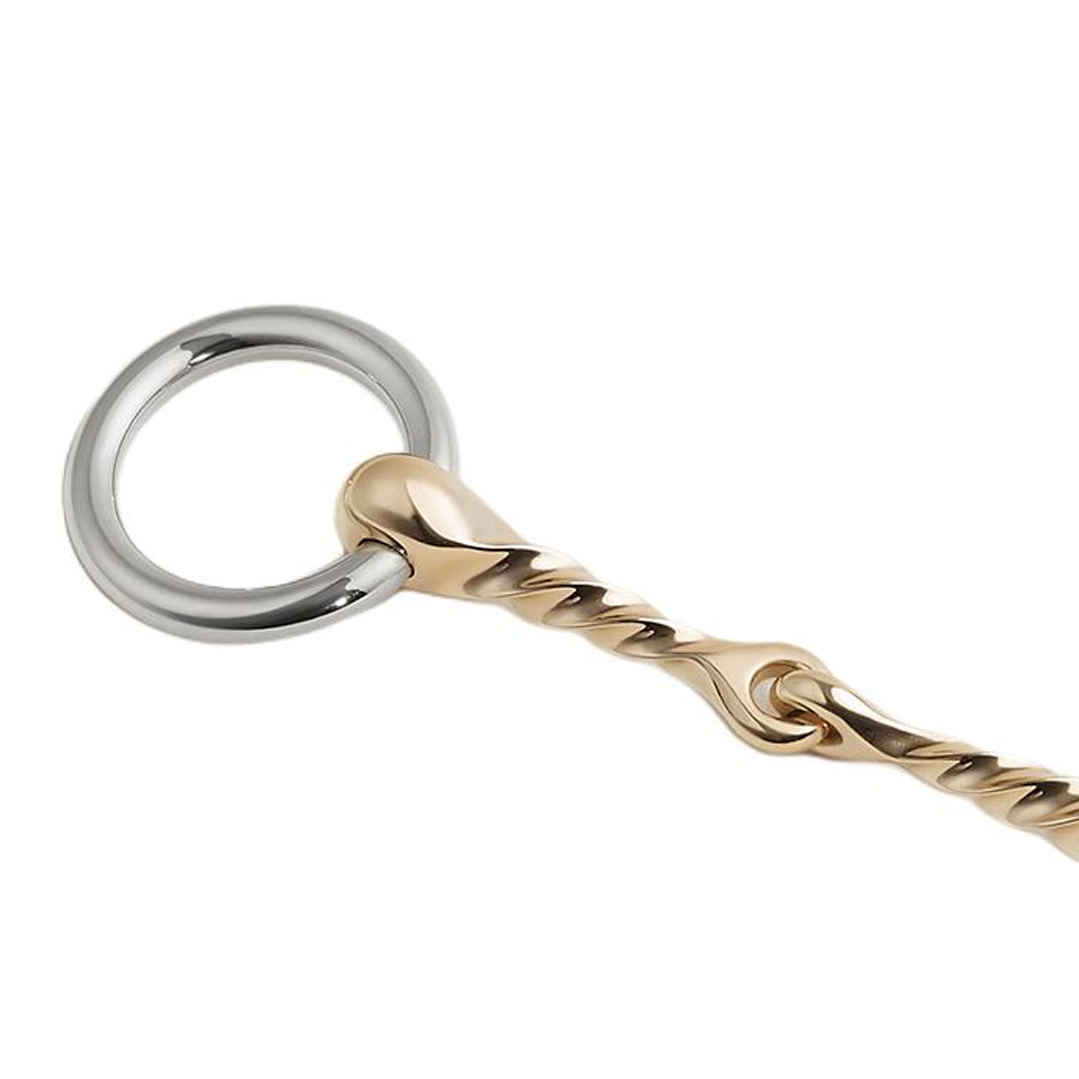 HERMES Logo Brass Yellow Accessory Unisex Couples Edition. H603704S 圖 4