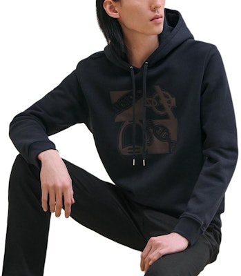 HERMES Logo Hoodie Lengan Panjang Sweatshirt Biru Laut. H467820HA01 Buy HERMES Logo Hoodie Lengan Panjang Sweatshirt Biru Laut. H467820HA01