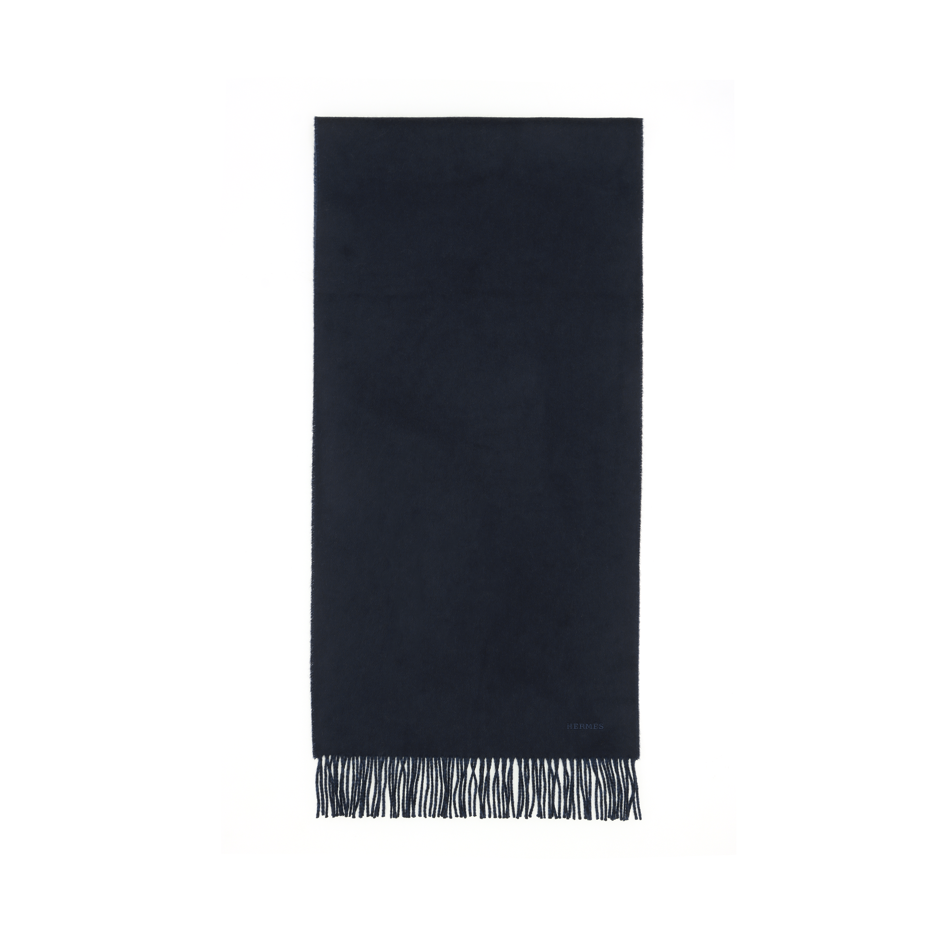 HERMES Logo Reversible Cashmere Wool Scarf Unisex Couple Style H393800T-01 圖 2