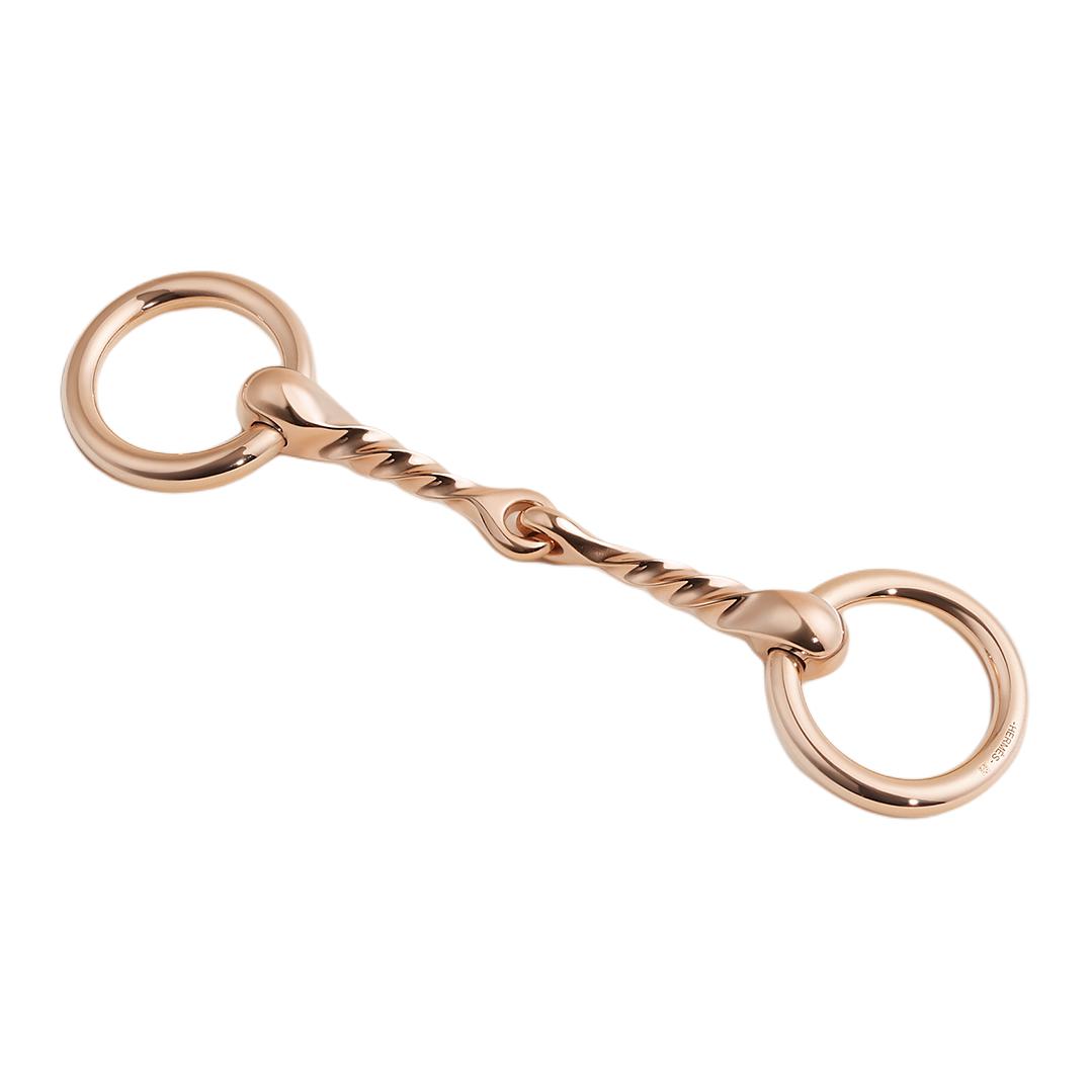 HERMES Logo Rose Gold-Plated Brass Unisex Accessories - Gold Color. H603709S00