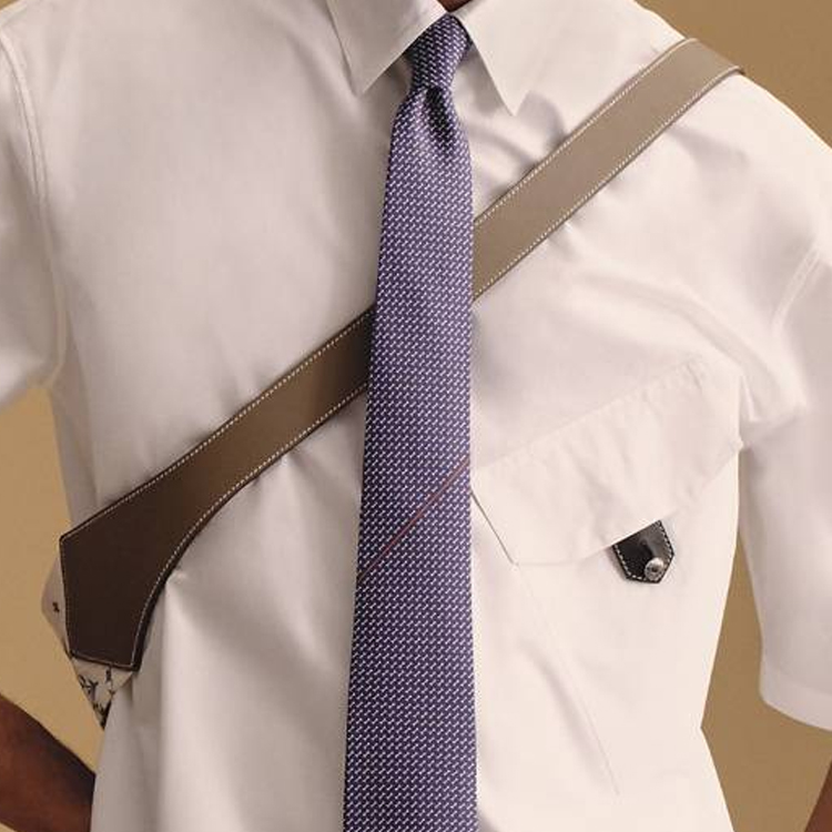 HERMES Logo Tie for Men - Navy Blue H006355T02 圖 3