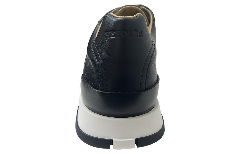 Lookbook HERMES愛馬仕 牛皮 時尚潮流 低幫 生活休閒鞋 男款 黑色