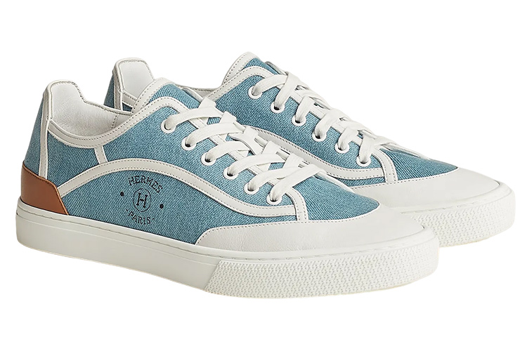 Shop 爱马仕低帮系带 '浅蓝牛仔' H231723Z-HCB