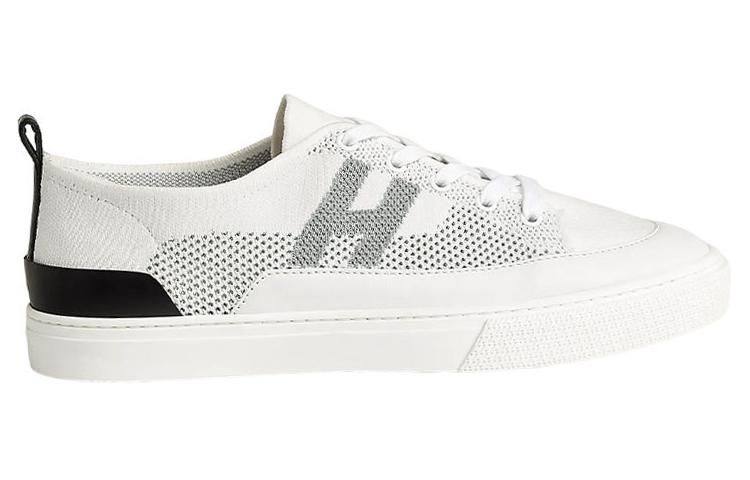 Order HERMES Kasut Rendah Tenunan Kulit 'Deep White Leather' H231797Z-H90