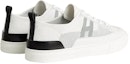 Shop HERMES Kasut Rendah Tenunan Kulit 'Deep White Leather' H231797Z-H90