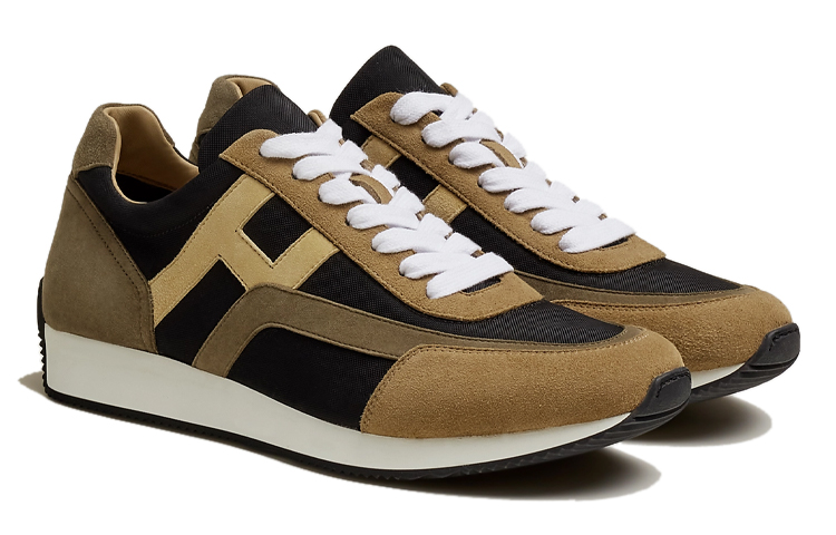 Lookbook HERMES 愛馬仕 低幫系帶運動休閒鞋 米色