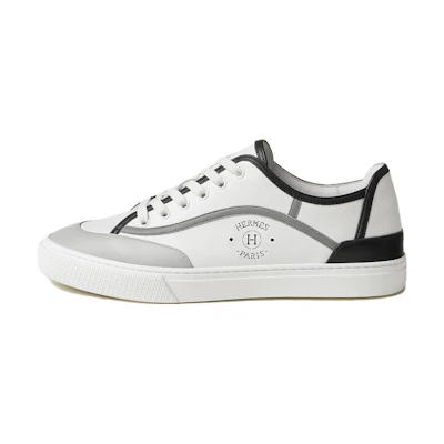 HERMES Low-Top Lace-Up Sneaker 'White Grey'