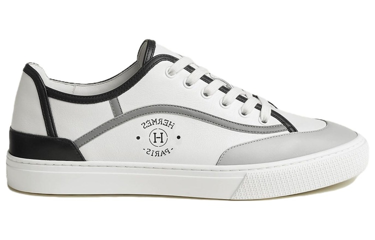 Order 에르메스 화이트 그레이 로우탑 스니커즈 H231725Z-H91