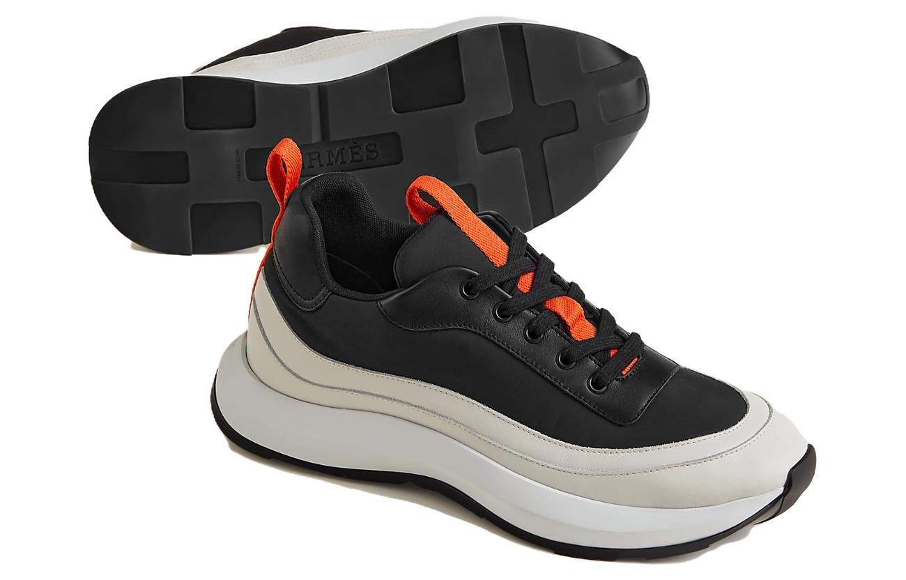 Shop 爱马仕低帮运动鞋“黑白” H231700Z-H02