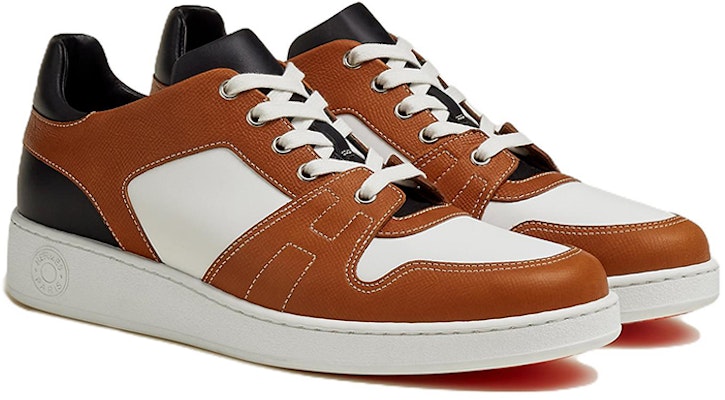 爱马仕低帮运动鞋 '棕白黑' H222828Z-HNH Lookbook 爱马仕低帮运动鞋 '棕白黑' H222828Z-HNH