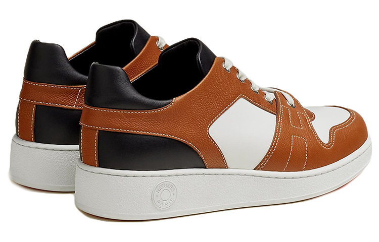 Shop Sneaker HERMES Low-Top 'Coklat Putih Hitam' H222828Z-HNH