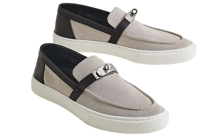 Shop HERMES Low Slip-On 'Fashion Grey' H231728Z-H78