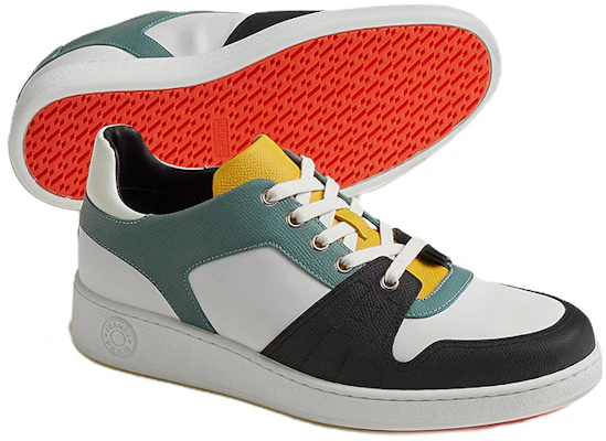 HERMES Low Top Sneaker 'White Black Blue' H222831Z-H90 Shop HERMES Low Top Sneaker 'White Black Blue' H222831Z-H90