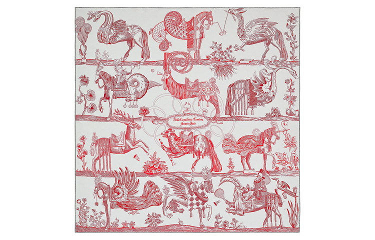 HERMES Magic Horse Rider 90cm Double-Sided Scarf Multicolor H903552S-07 圖 4