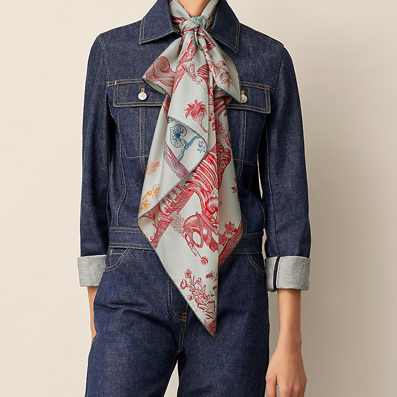 HERMES Magic Horse Rider 90cm Double-Sided Scarf Multicolor H903552S-07 圖 6