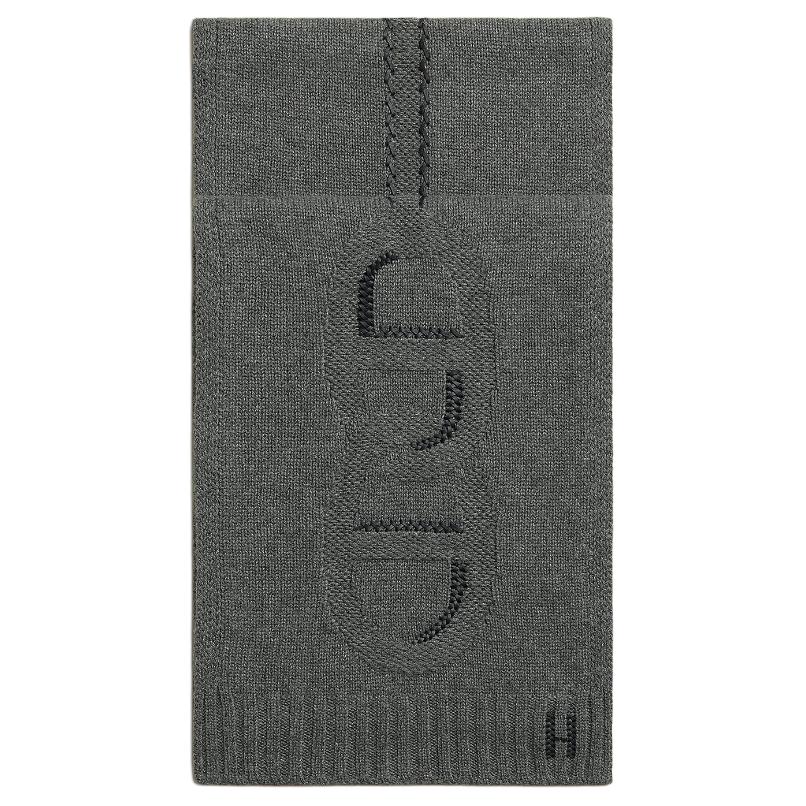 HERMES Maillon Shadow Cashmere Scarf Unisex Grey Couples' Design H394817T 02 圖 2