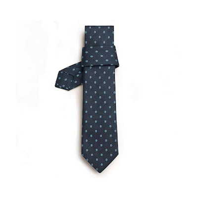 HERMES Maillons Grenadine Fashion Tie for Men in Blue Color. H150282T 01