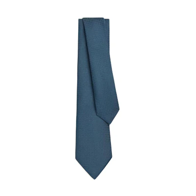 HERMES Marble Blue Tie with Circular "H" Pattern H036253T-17