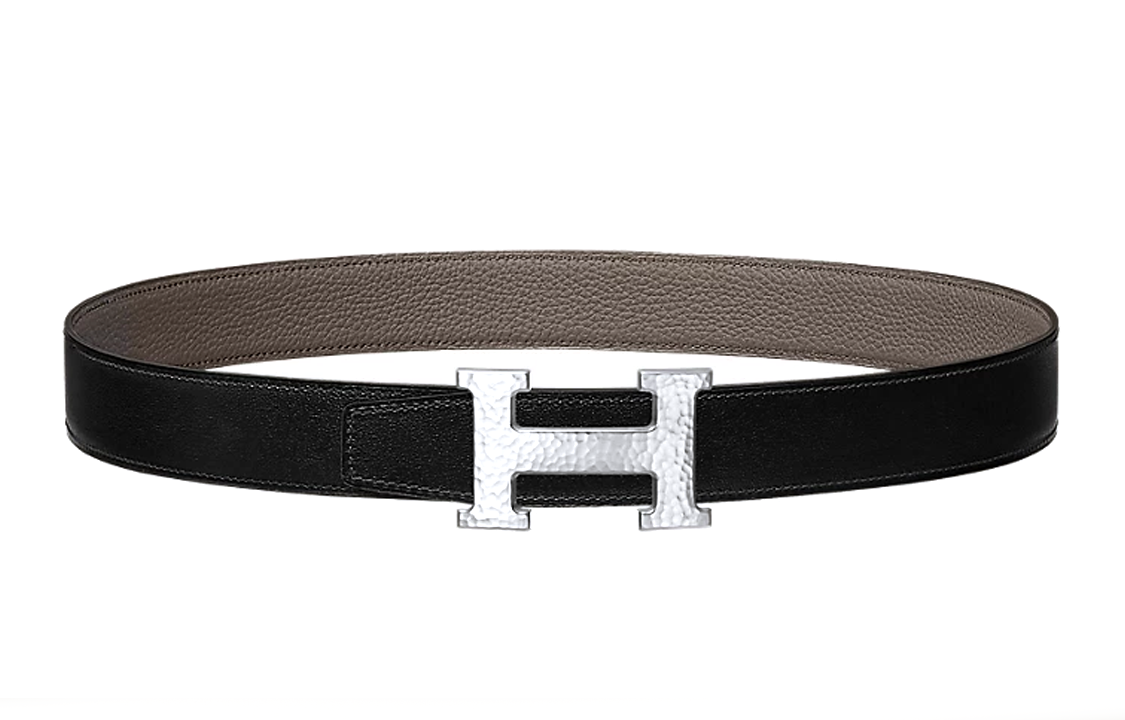 HERMES Martelee  Fashion Black Leather Belt with Smooth Buckle 3.2cm Wide H064549CK05-H073967CAAC105 圖 2