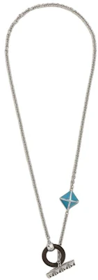 HERMES Medor XO Logo Metal Necklace Blue for Men. H100009FP79 Lookbook HERMES Medor XO Logo Metal Necklace Blue for Men. H100009FP79
