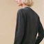 Purchase HERMES Sweater Rajut Pria Trim Kontras Garis Leher Bulat Abu Tua FW24 H467015HA81
