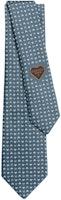 HERMES Men’s Grey Blue Tie with Heart Embroidery Design H339366Tv07 HERMES Men’s Grey Blue Tie with Heart Embroidery Design H339366Tv07