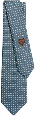 HERMES Men’s Grey Blue Tie with Heart Embroidery Design H339366Tv07 Order HERMES Men’s Grey Blue Tie with Heart Embroidery Design H339366Tv07