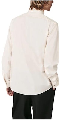 HERMES Kemeja Lengan Panjang Lelaki Warna Padu Gading Putih SS24. H366420H184 Lookbook HERMES Kemeja Lengan Panjang Lelaki Warna Padu Gading Putih SS24. H366420H184