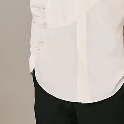 HERMES Kemeja Lengan Panjang Lelaki Warna Padu Gading Putih SS24. H366420H184 Purchase HERMES Kemeja Lengan Panjang Lelaki Warna Padu Gading Putih SS24. H366420H184