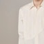 Sizing HERMES Kemeja Lengan Panjang Lelaki Warna Padu Gading Putih SS24. H366420H184