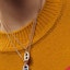 Shop HERMES Mini Maillon Rose Gold Necklace Unisex Couple Design H100053FO