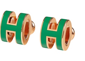 HERMES Mini Pop H Metal Rose Gold Earrings Unisex Couple Edition. H608002FO83 HERMES Mini Pop H Metal Rose Gold Earrings Unisex Couple Edition. H608002FO83