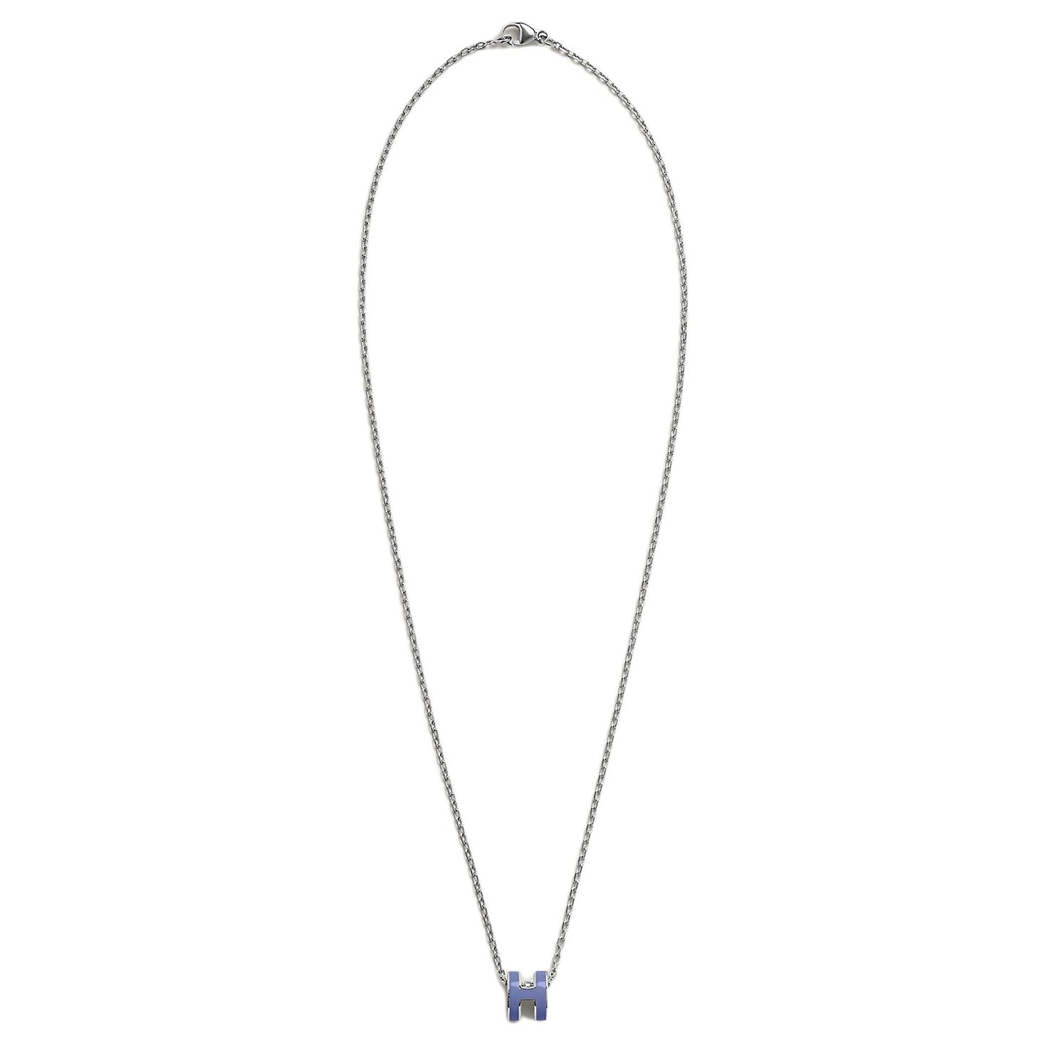 Sizing 爱马仕Mini Pop H镀钯字母标志设计项链 男女通用多彩款 107428830