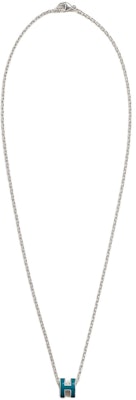 爱马仕Mini Pop H镀钯字母标志设计项链 男女通用多彩款 107428830 1