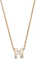 Hermes Mini Pop H Pendant Blanc Hermes Mini Pop H Pendant Blanc