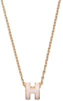 Hermes Mini Pop H Pendant Gold-tone Rose Dragee Hermes Mini Pop H Pendant Gold-tone Rose Dragee