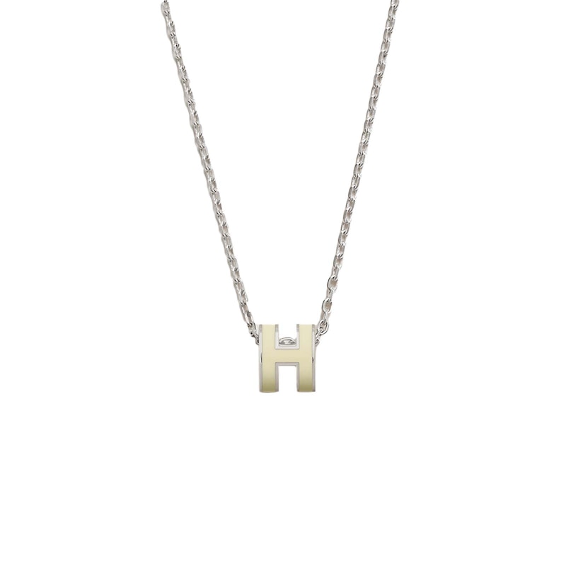 Hermes Mini Pop H Pendant Jaune Soufre Pale