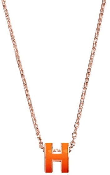 hermes-mini-pop-h-pendant-orange-soie