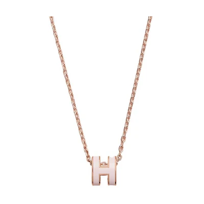 Hermes Mini Pop H Pendant Rose Dragee