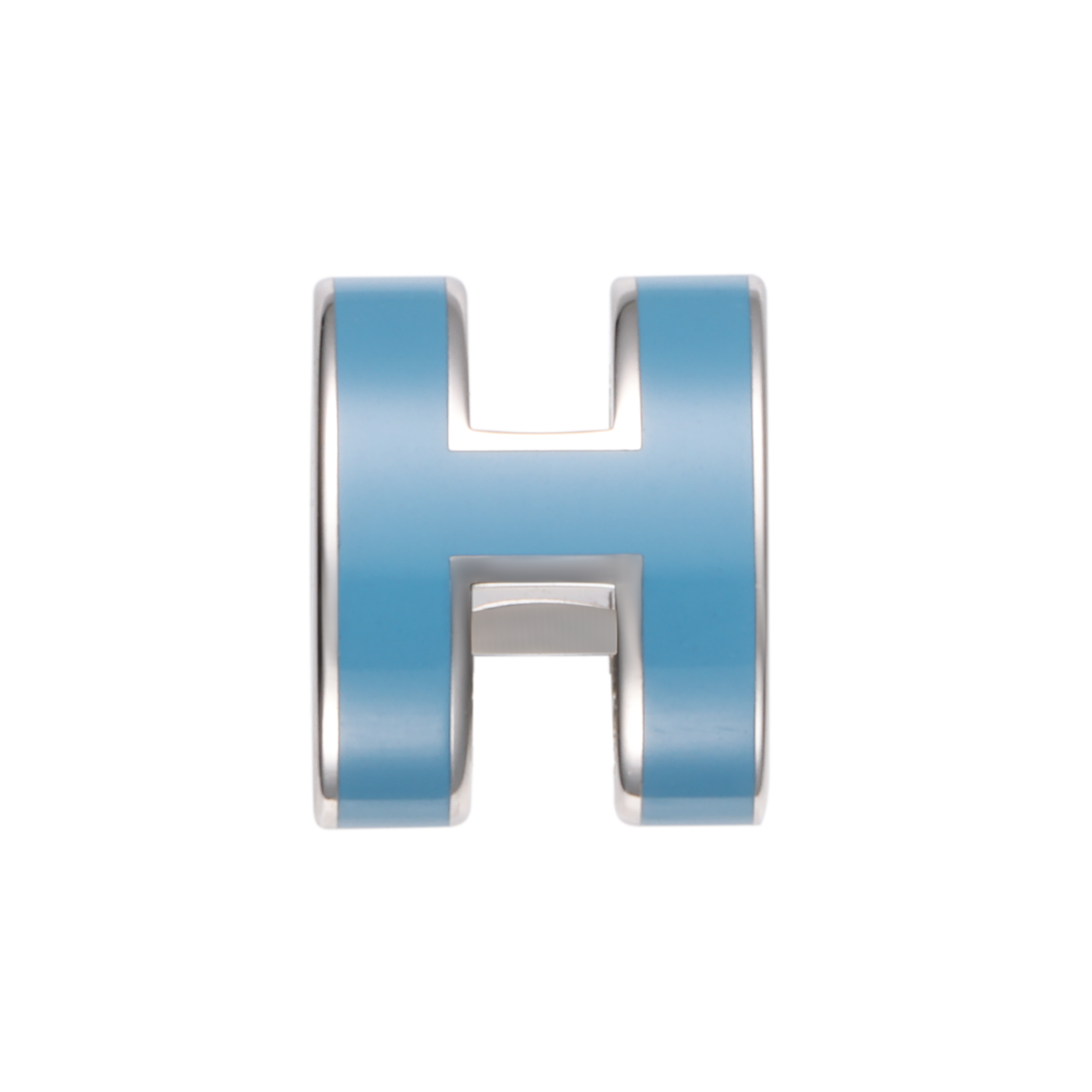 HERMES Mini Pop Palladium-Plated Silver Stud Earrings Unisex Couple Style. H608002FP79 圖 3