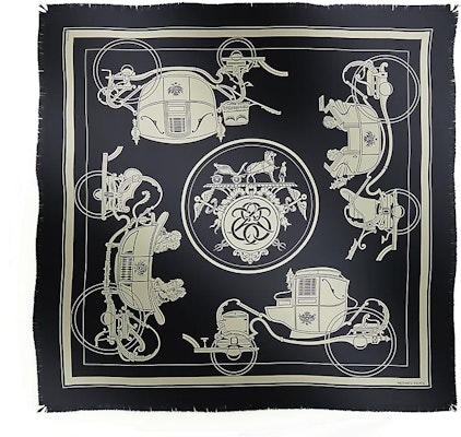 HERMES Pañuelo de Seda Azul Marino con Estampado Gráfico H271063T-69 Buy HERMES Pañuelo de Seda Azul Marino con Estampado Gráfico H271063T-69