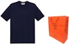 Shop Camiseta HERMES Azul Marino Bolsillo Cuello Redondo Manga Corta. H072025HA01