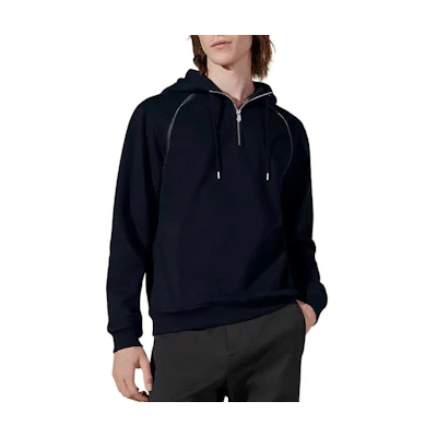 Hermes Navy Blue Zipper Casual Long Sleeve Sweatshirt H457840HA01