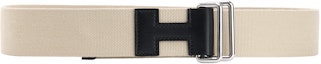 Buy HERMES Sabuk Kulit Pria Nomade Beige 4cm dengan Gesper Perak. H081697CKAAM